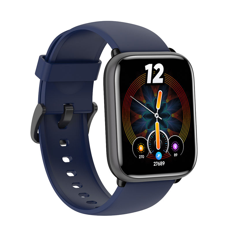CE ROHS Square Unisex Smart Watch 5ATM Waterproof APP Control TFT Display